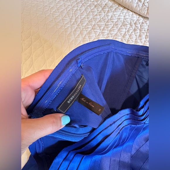Beautiful BCBG MaxAzria Cobalt blue strapless layered satin gown 💙 Worn once. - Picture 10 of 12